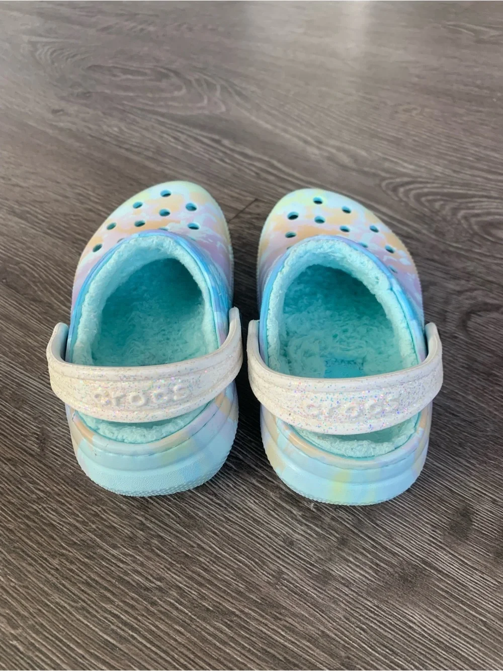 Crocs classic lined Kids Pastel Tie-Dye Clog with Fleece Lining